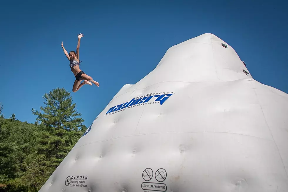 Cool Off This Summer On A Giant Inflatable Iceberg In A New Hampshire Lake